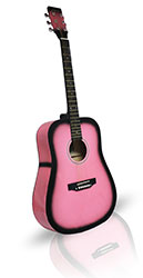 Pink Guitar 41in Concert Acoustic From The Pink