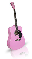 Pink Guitar 41in Concert Acoustic From The Pink