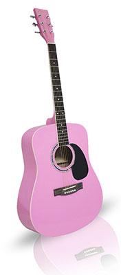 Pink Guitar 41in Dreadnaught Acoustic From The Pink Superstore
