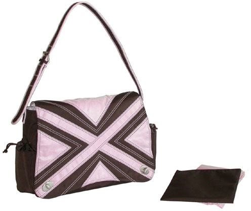 Diaper Bag Chocolate Pink Laminated Buckle Bag From The Pink Superstore