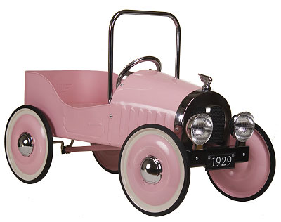Retro Pink Jalopy Pink Pedal Car  From The Pink Superstore