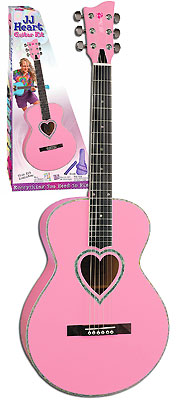 JJ Heart Pink Acoustic Guitar Kit From The Pink Superstore