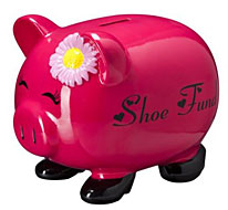 Pink Piggy Bank Shoe Fund