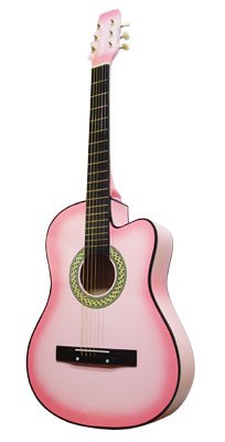 Pink Guitar 38in Acoustic Cutaway From The Pink Superstore