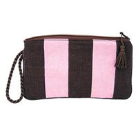 Pink & Chocolate Polka Dot Wristlet From The Pink Superstore
