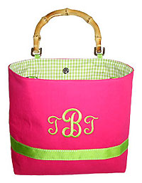Belle Bags Pink & Lime Handbag From The Pink Superstore
