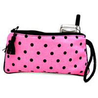 Pink & Black Ooh La Dots Wristlet From The Pink Superstore