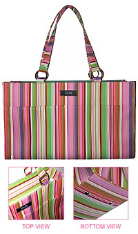 Posh Candy Stripes Diaper Travel Tote From The Pink Superstore