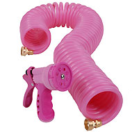 Coil Garden Hose & Nozzle Set From The Pink Superstore