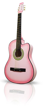 Pink Guitar 38in Acoustic From The Pink Superstore