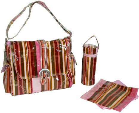 Diaper Bag Chocolate Pink Laminated Buckle Bag From The Pink Superstore