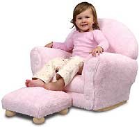 KidKraft Pink Chenille Rocker & Ottoman From The Pink Superstore