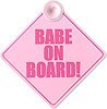 Babe On Board In Car Window Sign From The Pink Superstore