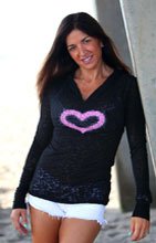 Binka Girl Heart Black Hoodie