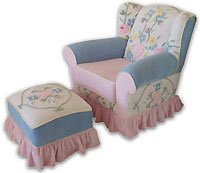 Adult Chenille Glider & Ottoman Set From The Pink Superstore