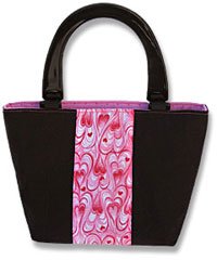 Hearts Racer Stripe Mini Day Bag From The Pink Superstore