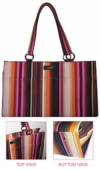 Posh Candy Stripes Diaper Travel Tote From The Pink Superstore