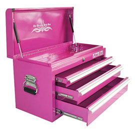 Tool Trolley Pink Tool Case Toolbox Tool Box 3 DRAWER NEW!!! 